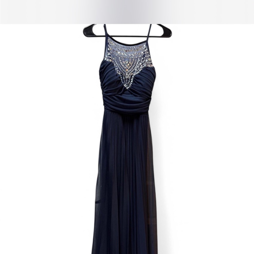 Elegant Navy Blue Evening Dress